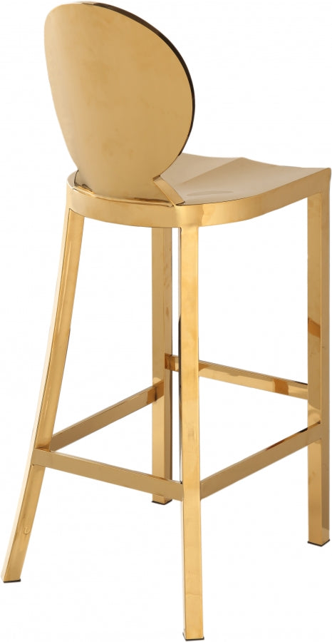 Maddox Gold Gold Stainless Steel Bar Stool from Meridian - Luna Furniture