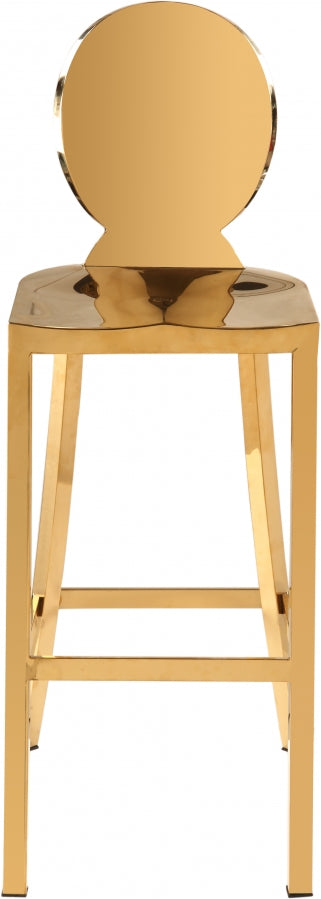 Maddox Gold Gold Stainless Steel Bar Stool from Meridian - Luna Furniture