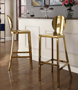 Maddox Gold Gold Stainless Steel Bar Stool from Meridian - Luna Furniture