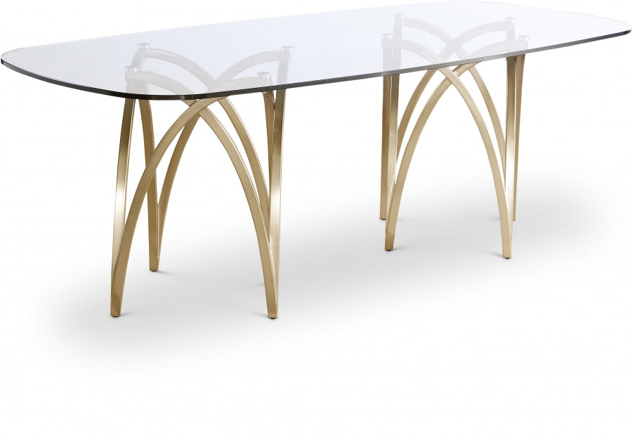 Madelyn Gold Dining Table from Meridian - Luna Furniture