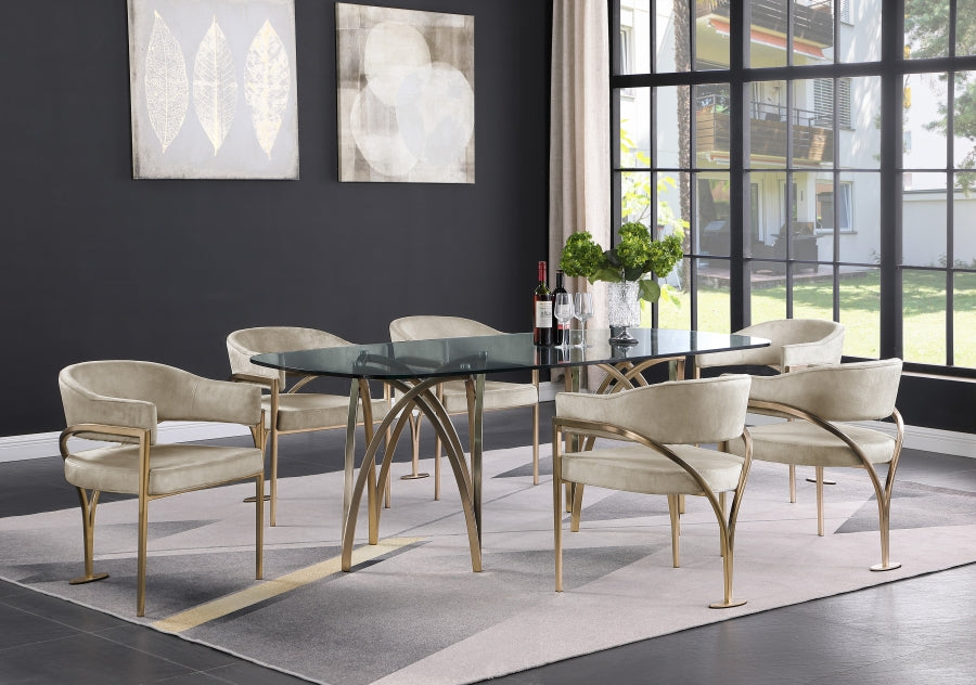 Madelyn Gold Dining Table from Meridian - Luna Furniture