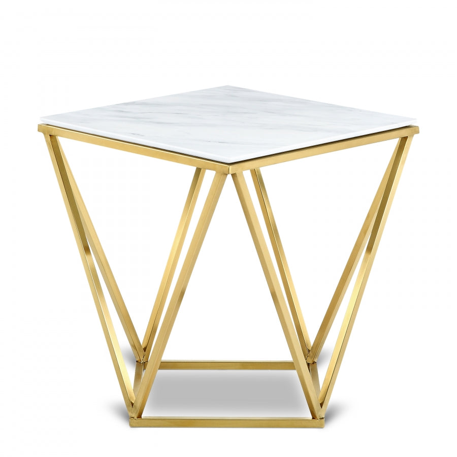 Mason Gold Gold End Table from Meridian - Luna Furniture