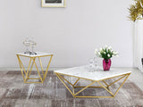 Mason Gold Gold End Table from Meridian - Luna Furniture