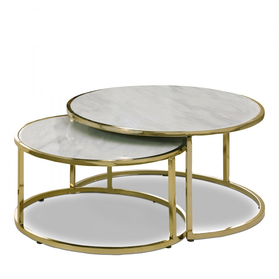 Massimo Gold Coffee Table from Meridian - Luna Furniture