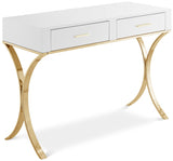 Monroe Gold Vanity | Desk | Console Table from Meridian - Luna Furniture