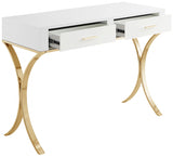 Monroe Gold Vanity | Desk | Console Table from Meridian - Luna Furniture