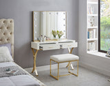 Monroe Gold Vanity | Desk | Console Table from Meridian - Luna Furniture