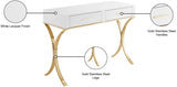 Monroe Gold Vanity | Desk | Console Table from Meridian - Luna Furniture