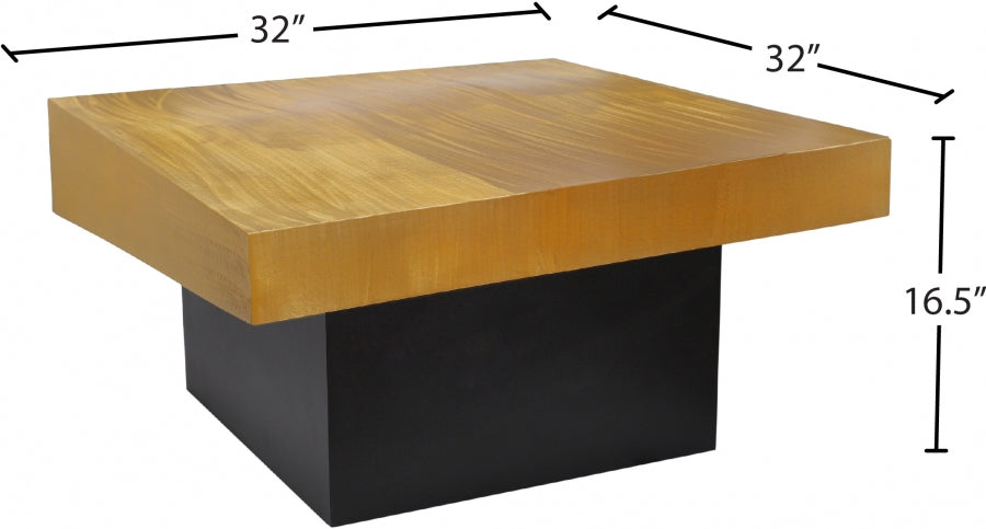 Palladium Gold/Black Coffee Table from Meridian - Luna Furniture