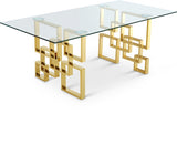 Pierre Gold Gold Dining Table from Meridian - Luna Furniture