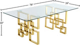 Pierre Gold Gold Dining Table from Meridian - Luna Furniture