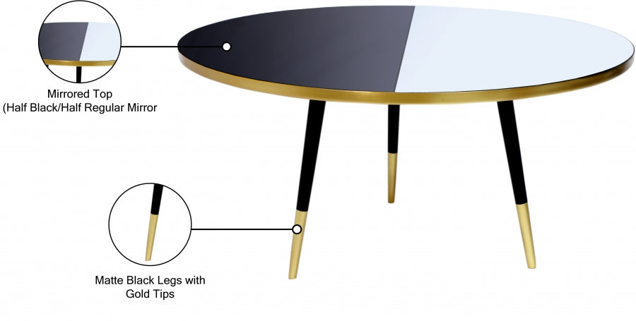 Reflection Gold/Black Coffee Table from Meridian - Luna Furniture