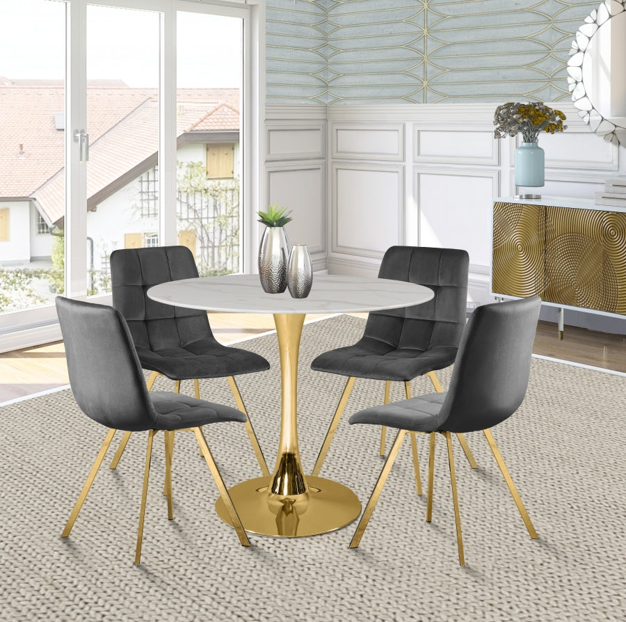 Tulip Gold 36" Dining Table from Meridian - Luna Furniture