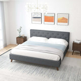 Graceville Dark Grey Platform Bed King - AFC00494 - Luna Furniture