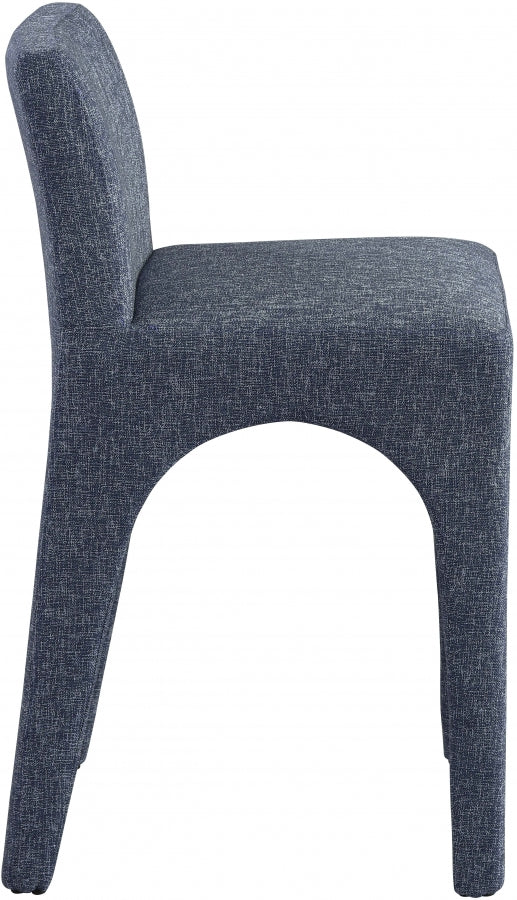 Gramercy Linen Textured Fabric Bar / Counter Stools Blue from Meridian - Luna Furniture