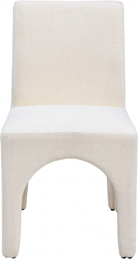 Gramercy Linen Textured Fabric Dining Chair Beige, Set of 2 from Meridian - Luna Furniture