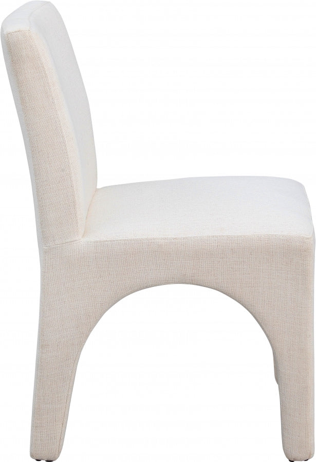 Gramercy Linen Textured Fabric Dining Chair Beige, Set of 2 from Meridian - Luna Furniture