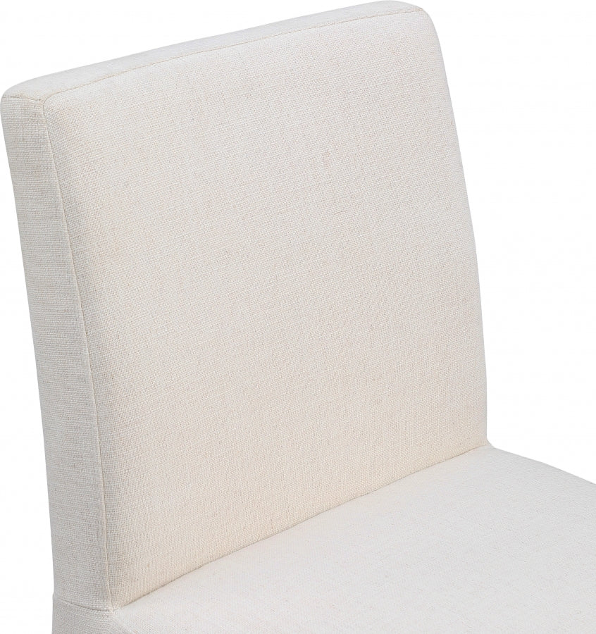 Gramercy Linen Textured Fabric Dining Chair Beige, Set of 2 from Meridian - Luna Furniture