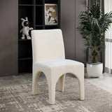 Gramercy Linen Textured Fabric Dining Chair Beige, Set of 2 from Meridian - Luna Furniture