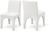 Gramercy Linen Textured Fabric Dining Chair Cream, Set of 2 from Meridian - Luna Furniture