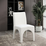 Gramercy Linen Textured Fabric Dining Chair Cream, Set of 2 from Meridian - Luna Furniture