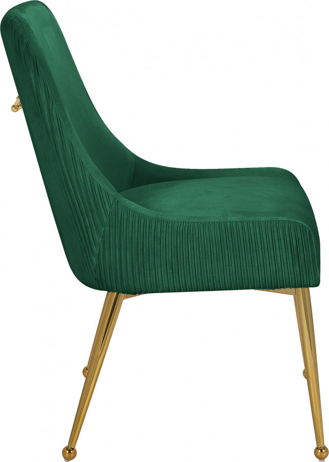 Ace Green Velvet Dining Chair, Set of 2 from Meridian - Luna Furniture