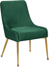 Ace Green Velvet Dining Chair, Set of 2 from Meridian - Luna Furniture