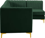 Alina Green Velvet Modular Sectional from Meridian - Luna Furniture