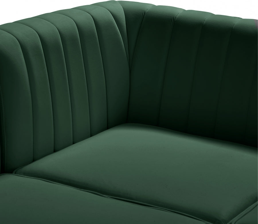 Alina Green Velvet Modular Sectional from Meridian - Luna Furniture