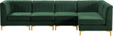 Alina Green Velvet Modular Sectional from Meridian - Luna Furniture