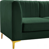 Alina Green Velvet Modular Sectional from Meridian - Luna Furniture