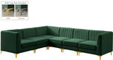 Alina Green Velvet Modular Sectional from Meridian - Luna Furniture