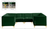 Alina Green Velvet Modular Sectional from Meridian - Luna Furniture