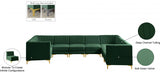 Alina Green Velvet Modular Sectional from Meridian - Luna Furniture