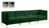 Alina Green Velvet Modular Sofa from Meridian - Luna Furniture