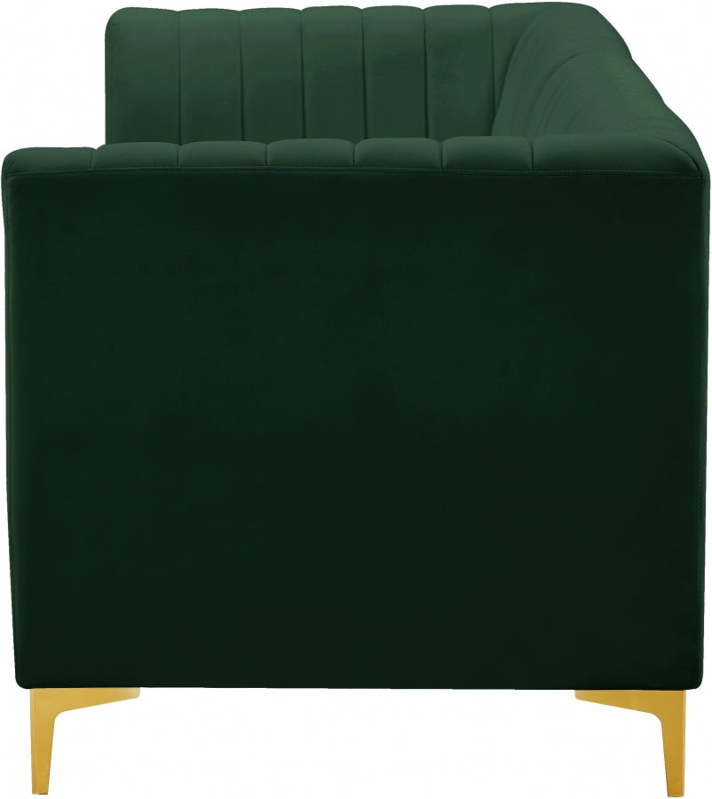 Alina Green Velvet Modular Sofa from Meridian - Luna Furniture