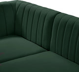 Alina Green Velvet Modular Sofa from Meridian - Luna Furniture