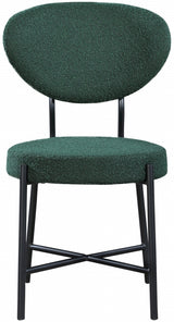 Allure Green Boucle Fabric Dining Chair, Set of 2 from Meridian - Luna Furniture