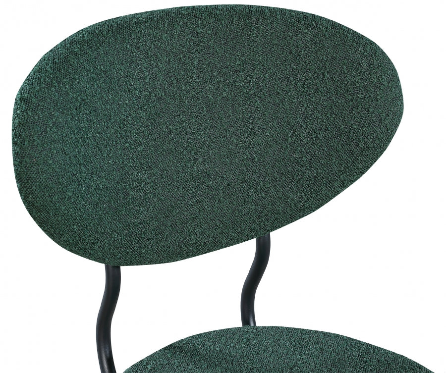 Allure Green Boucle Fabric Dining Chair, Set of 2 from Meridian - Luna Furniture