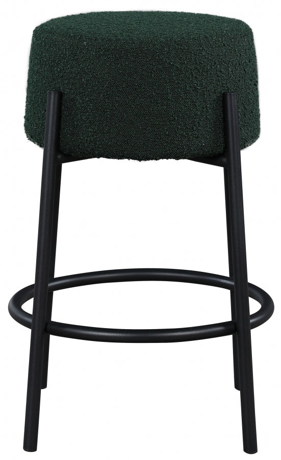 Avalon Green Boucle Fabric Counter Stool from Meridian - Luna Furniture