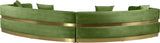 Green Belsa Velvet Sectional from Meridian - Luna Furniture