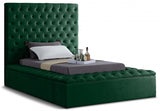 Bliss Green Velvet Twin Bed from Meridian - Luna Furniture