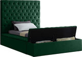 Bliss Green Velvet Twin Bed from Meridian - Luna Furniture