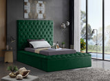 Bliss Green Velvet Twin Bed from Meridian - Luna Furniture