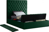 Bliss Green Velvet Twin Bed from Meridian - Luna Furniture