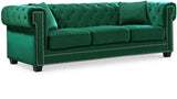 Bowery Green Velvet Sofa from Meridian - Luna Furniture