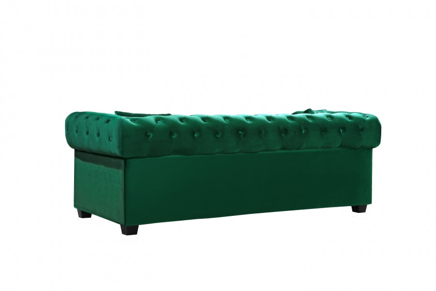 Bowery Green Velvet Sofa from Meridian - Luna Furniture