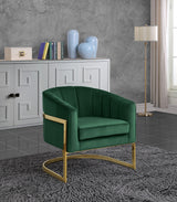 Carter Green Velvet Accent Chair from Meridian - Luna Furniture