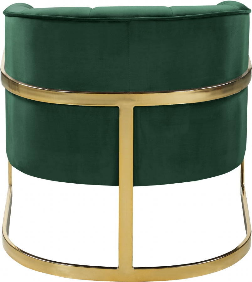 Carter Green Velvet Accent Chair from Meridian - Luna Furniture