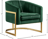 Carter Green Velvet Accent Chair from Meridian - Luna Furniture